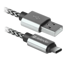 Defender USB кабель USB09-03T PRO USB2.0 Белый, AM-Type-C, 1m, 2.1A (87815)
