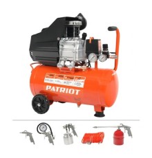 PATRIOT EURO 24-240K Компрессор [525306366] { 240 л/мин, 8 бар, 1500 Вт, 24 л, быстросъемный 1/4