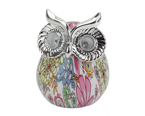 [садовые фонари] ЭРА Б0038496 ERAFYS01-03 ЭРА Садовый светильник Сова на солнечной батарее, полистоун, 15 см