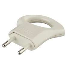 ЭРА Б0019182 Вилка V1 б/з 6A с кольцом непрямой ввод белая