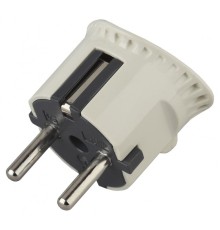 ЭРА Б0019192 Вилка плоская V5 c/з 16A прямой ввод белая