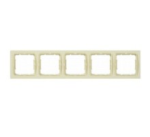 Iek EMB52-K33-Q1 РУ-5-БК Рамка 5 мест. квадратная BOLERO Q1 кремовый