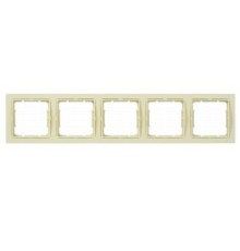 Iek EMB52-K33-Q1 РУ-5-БК Рамка 5 мест. квадратная BOLERO Q1 кремовый