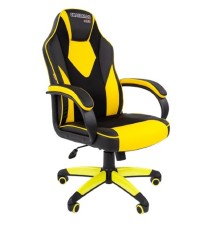 Офисное кресло Chairman   game 17 Россия экопремиум черный/желтый  (7028515)