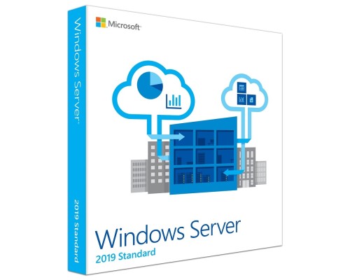 [Программное обеспечение] P73-07680 Microsoft Windows Server Standard 2019 English 64-bit Russia Only DVD 5 Clt 16 Core License
