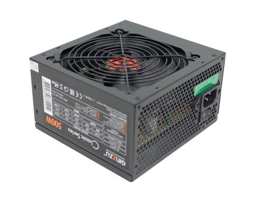 [Блок питания] Ginzzu CB500 12CM black,24+4p,PCI-E, 4*SATA, 3*IDE,оплетка MB, кабель питания