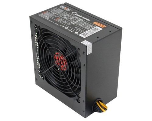 [Блок питания] Ginzzu CB600 12CM black,24+4p,2 PCI-E(6+2), 4*SATA,3*IDE,оплетка MB, кабель питания