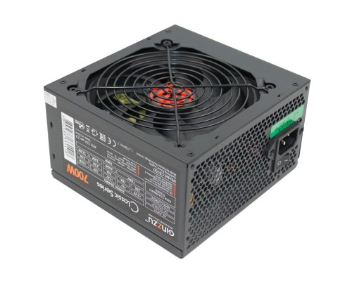 [Блок питания] Ginzzu CB700 12CM black,24+4p,2 PCI-E(6+2), 6*SATA, 3*IDE,оплетка MB, кабель питания