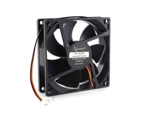 [Вентилятор] Gembird Вентилятор 92x92x25 гидродинамический, 3 pin, провод 30 см (D9225HM-3)