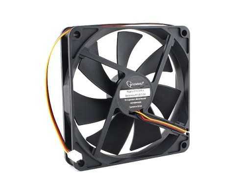 [Вентилятор] Gembird Вентилятор 140x140x25 гидродинамический, 3 pin, провод 40 см (D14025HM-3)