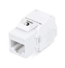 Cabeus KJ-RJ45-Cat.5e-180-Toolless Вставка Keystone Jack RJ-45(8P8C), 180 градусов, категория 5e, без инструмента Toolless, белая