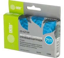 Cactus CZ130A  Картридж № 711 (CS-CZ130) для HP Designjet T120/520, голубой, с чипом