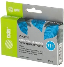 Cactus CZ130A  Картридж № 711 (CS-CZ130) для HP Designjet T120/520, голубой, с чипом