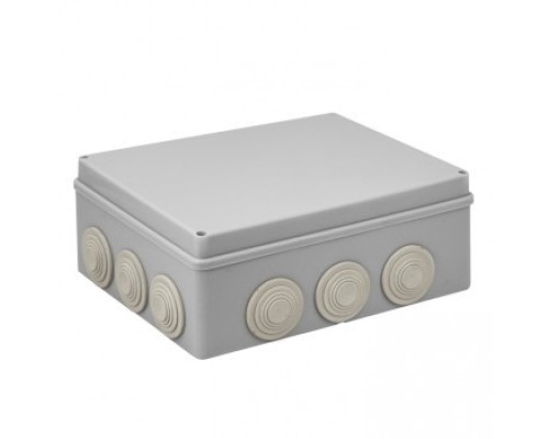 [EKF Коробки установочные и распаячные] EKF plc-kmr-050-043 Коробка распаячная КМР-050-043 пылевлагозащитная, 12 мембранных вводов, уплотнительный шнур (244х190х95) EKF PROxima   