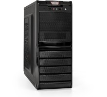 Exegate EX278402RUS Корпус Miditower Exegate XP-329S Black, ATX, <без БП>, 2*USB, Audio