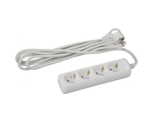 [ЭРА Удлинители бытовые, Сетевые фильтры] ЭРА Б0028374 Удлинитель электрический U-4e-3m-3x1 с заземлением 4 розетки 3м ПВС 3x1 мм2 16А 