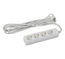 ЭРА Б0028375 Удлинитель электрический U-4e-5m-3x1 с заземлением 4 розетки 5м ПВС 3x1 мм2 16А 