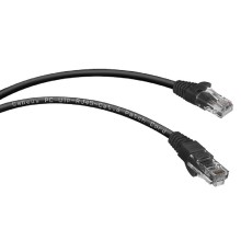 Cabeus PC-UTP-RJ45-Cat.6-1.5m-BK Патч-корд U/UTP, категория 6, 2xRJ45/8p8c, неэкранированный, черный, PVC, 1.5м