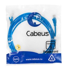 Cabeus PC-UTP-RJ45-Cat.6-3m-BL Патч-корд U/UTP, категория 6, 2xRJ45/8p8c, неэкранированный, синий, PVC, 3м