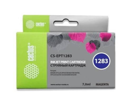 [расходные материалы] Cactus T1283 Картридж для EPSON Stylus S22/SX125/SX130/SX420W/Office BX305F  пурпурный (7мл)