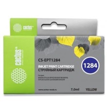Cactus T1284 Картридж для EPSON Stylus S22/SX125/SX130/SX420W/Office BX305F желтый (7мл) 