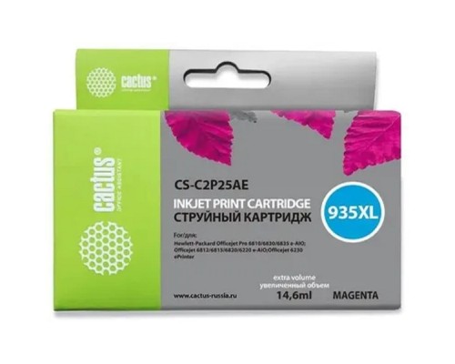 [расходные материалы] Cactus C2P25AE Картридж №935XL для HP DJ Pro 6230/6830 пурпурный