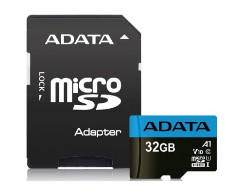 [Карта памяти ] Micro SecureDigital 32Gb A-DATA AUSDH32GUICL10A1-RA1 {MicroSDHC Class 10 UHS-I, SD adapter}