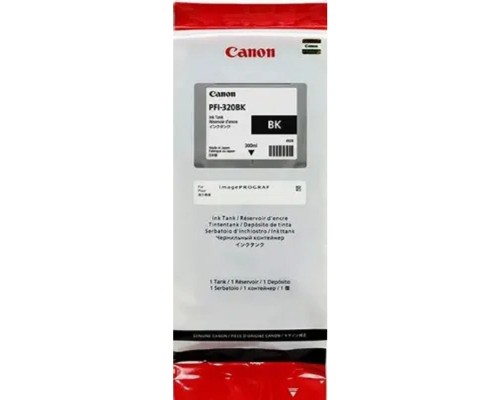 [Расходные материалы] Canon PFI-320BK  Картридж  для Canon TM-200/TM-205/TM-300/TM-305, чёрный, 300 мл