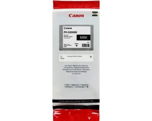 [Расходные материалы] Canon PFI-320MBK  Картридж  для Canon TM-200/TM-205/TM-300/TM-305, матовый чёрный, 300 мл