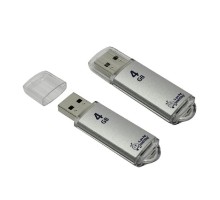 Smartbuy USB Drive 4Gb V-Cut series Silver SB4GBVC-S
