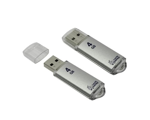 [Носитель информации] Smartbuy USB Drive 4Gb V-Cut series Silver SB4GBVC-S