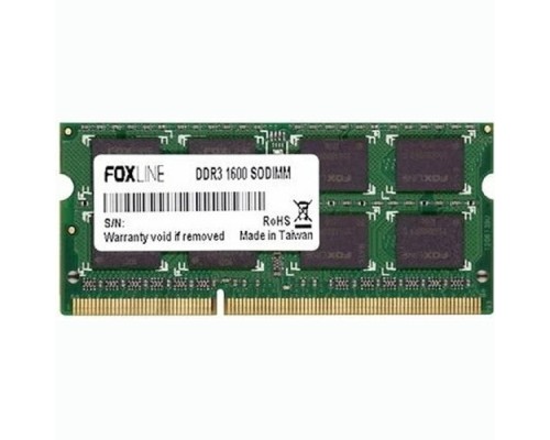 [Модуль памяти] Foxline DDR3 SODIMM 8GB FL1600D3S11L-8G (PC3-12800, 1600MHz, 1.35V)