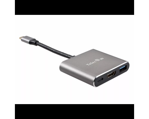 [кабели] Telecom Кабель-концентратор USB3.1 TypeCm -->HDMI+USB3.0 +PD charging 4K@30Hz <TUC010T>