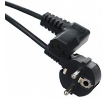 Telecom Кабель компьютер - розетка  угловой  220V <3м> (Европейский стандарт)  <TP021DA-3.0-BK> [6926123464021]