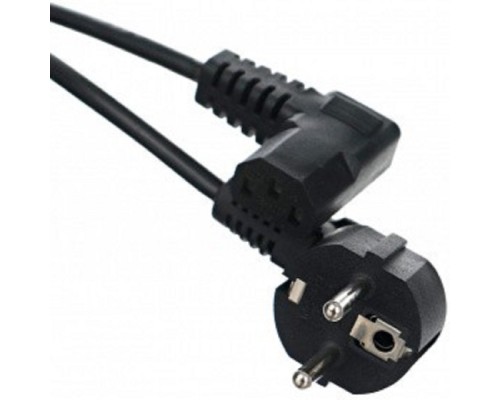 [кабели] Telecom Кабель компьютер - розетка  угловой  220V <3м> (Европейский стандарт)  <TP021DA-3.0-BK> [6926123464021]