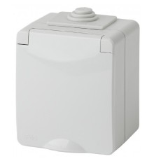 Эра Б0035990 11-2602-03 Розетка 2P+E IP65, шторки, 16A-250В, ОУ, серый Эксперт