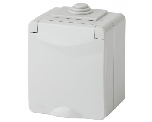 [ЭРА Розетки, выключатели] Эра Б0035990 11-2602-03 Розетка 2P+E IP65, шторки, 16A-250В, ОУ, серый Эксперт