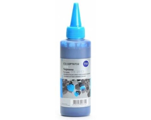 [Расходные материалы] Cactus CS-I-EPT0732 Чернила для Epson St С79/C110/СХ3900/CX4900/CX5900, голубой, 100 мл.