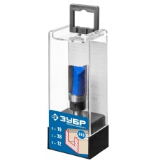 Фреза пазовая прямая с верхним подшипником, D= 16мм, рабочая длина-25,4мм, хв.-8мм, d-15,8мм, ЗУБР Профессионал [28756-15.8-26]