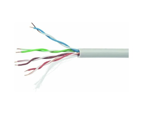 [Кабель] Cablexpert  [UPC-5040E-SOL/100] Кабель UTP кат.5e, 4 пары, 0.40 мм 100м, ССА одножильный 