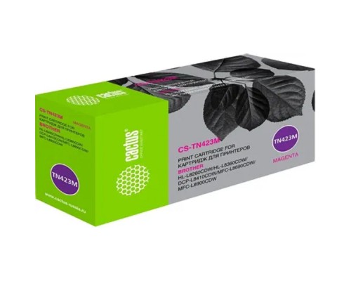 [расходные материалы] CACTUS TN-423M Картридж для Brother DCP L8410CDW/HL L8260CDW/MFC L8690CDW, пурпурный,  (4000стр.)