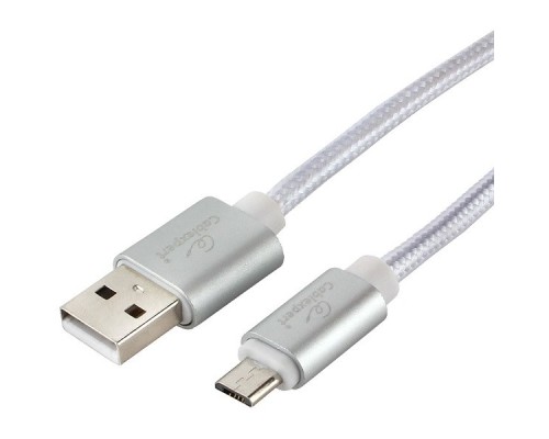 [кабели] Cablexpert Кабель USB 2.0 CC-U-mUSB02S-1.8M	 AM/microB, серия Ultra, длина 1.8м, серебристый, блистер
