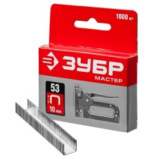 ЗУБР 10 мм скобы для степлера тонкие тип 53, 1000 шт [31625-10]