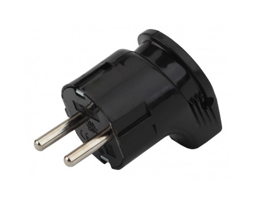 [ЭРА Колодки удлинителей, тройники] ЭРА Б0039679 Вилка Vx3-B с/з угловая 16A черная