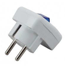 ЭРА Б0039675 Вилка Vx5-W с/з с выключателем 16A белая