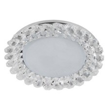 Эра Б0020573 DK84 CH/WH Светильник ЭРА под лампу Gx53, 220V,13W, хром/прозрачный 