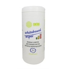 CACTUS CS-WB075 Салфетки для маркерных досок туба 75шт влажных