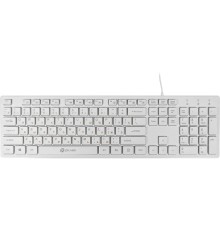Клавиатура Oklick 500M белый USB slim Multimedia  [1061586]