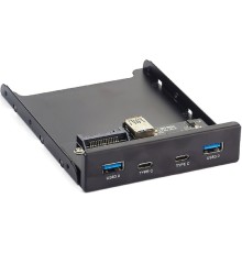 Exegate EX280448RUS Планка USB на переднюю панель Exegate U3H-619, 3,5