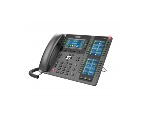 [VoIP-телефон] Fanvil X210 20 линии SIP, HD аудио,имеет цветной дисплей 4.3 дюймов 480x272, 3 ЖК дисплея, имеет 2 порта Gigabit LAN, питание PoE, 106 DSS/BLF ключи, WIFI, Bluetooth